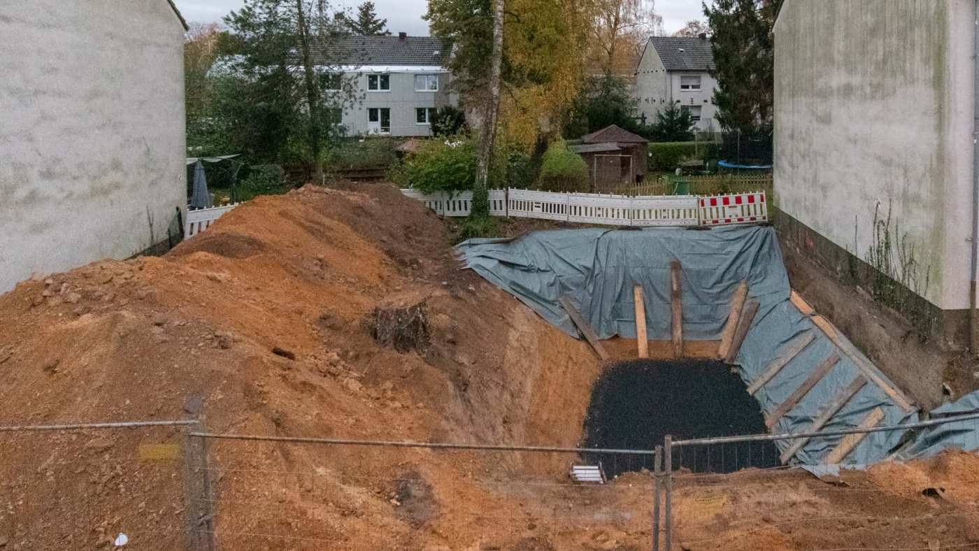 Baustellenvorbereitung für die Installation eines SISTEMS GROUND CUBE.